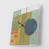 Soleil Rouge IV Vierkante Klok (Hoek)