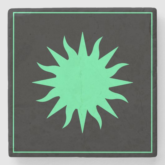 Soleil Sun Sonne Stenen Onderzetter (Voorkant)