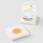 Soleil Sun Sonne Stenen Onderzetter (Zijkant)