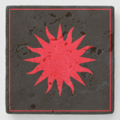 Soleil Sun Sonne Stenen Onderzetter (Voorkant)