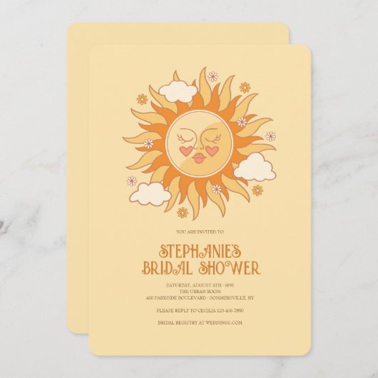 Soleil uitnodigingen (Voorkant / Achterkant)