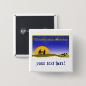 Solemn Stillness Pin Vierkante Button 5,1 Cm (Voorkant /achterkant)
