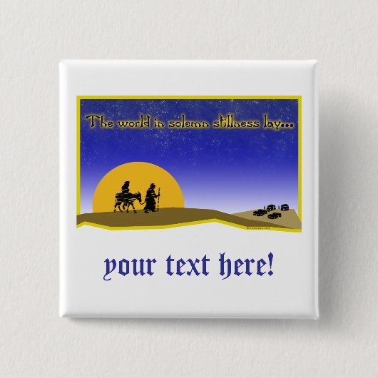 Solemn Stillness Pin Vierkante Button 5,1 Cm (Voorkant)
