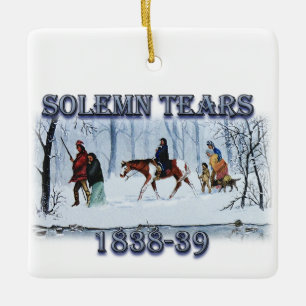 Solemn Tears toont de Cherokee Trail Keramisch Ornament