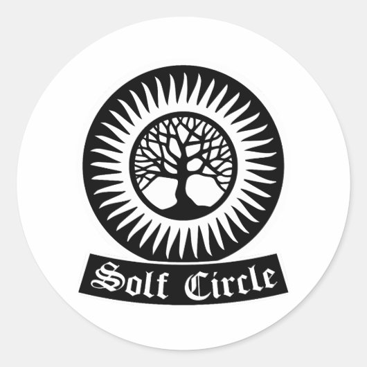 solf cirkel ww2 logo ronde sticker (Voorkant)