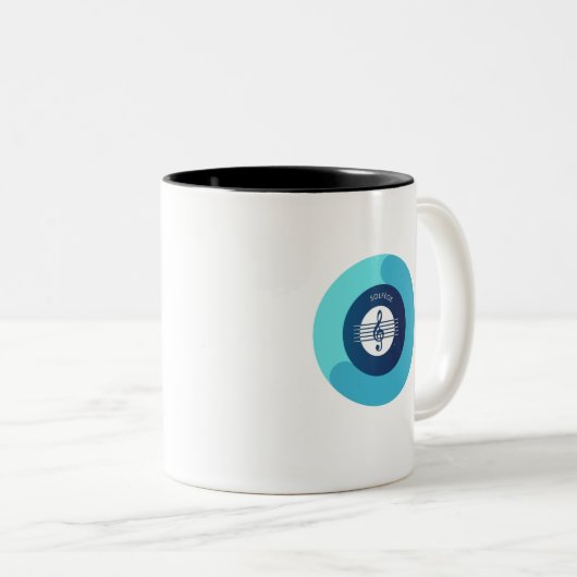 Solfege-muzieksymbool mok (Voorkant rechts)