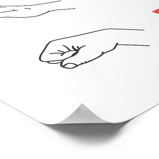 Solfege Syllables and Hand Signs (Major Scale) Poster (Hoek)