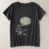 Solfeggio explosieve gitaar speler grote maat t-shirt (Design voorkant)
