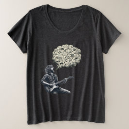 Solfeggio explosieve gitaar speler grote maat t-shirt