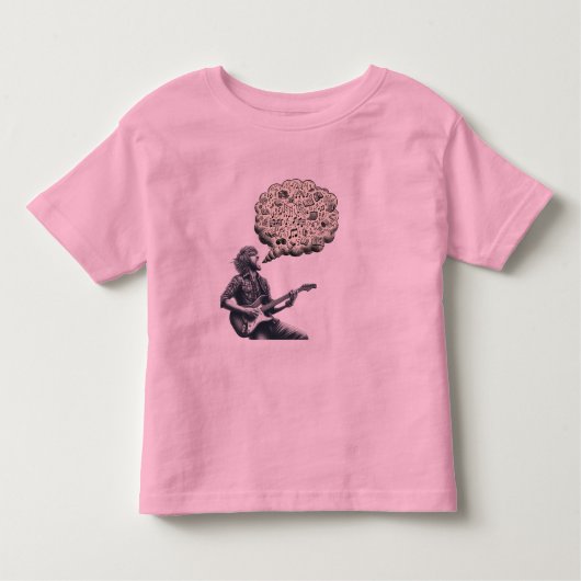 Solfeggio explosieve gitaar speler kinder shirts (Voorkant)