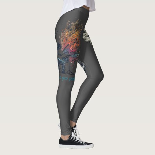 Solfeggio explosieve gitaar speler leggings (Rechts)