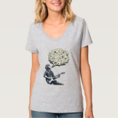 Solfeggio explosieve gitaar speler t-shirt (Voorkant)