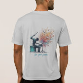 Solfeggio explosieve gitaar speler t-shirt (Achterkant)