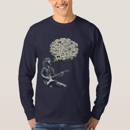Solfeggio explosieve gitaar speler t-shirt (Voorkant)