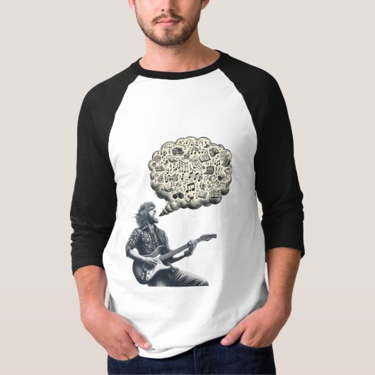 Solfeggio explosieve gitaar speler t-shirt (Voorkant)