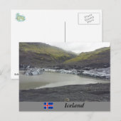 Sólheimajökull Glacier, IJsland Briefkaart (Voorkant / Achterkant)