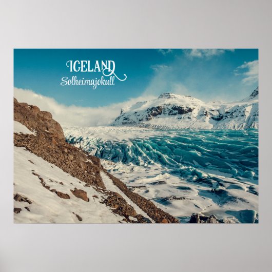 Solheimajokull, IJsland Poster (Voorkant)