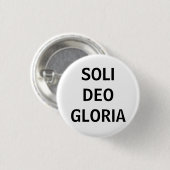 Soli Deo (Blk op wit) Ronde Button 3,2 Cm (Voorkant /achterkant)