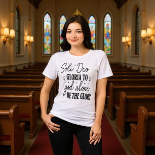 Soli Deo Gloria Alle Eer Alleen Voor God T-shirt. Tri-Blend Shirt