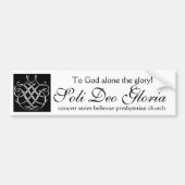 Soli Deo Gloria Bumper Sticket Bumpersticker (Voorkant)