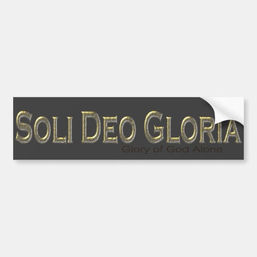 Soli Deo Gloria Bumpersticker (Voorkant)