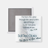 Soli Deo Gloria/De glorie van God alleen Magneet (Voorkant / Achterkant)