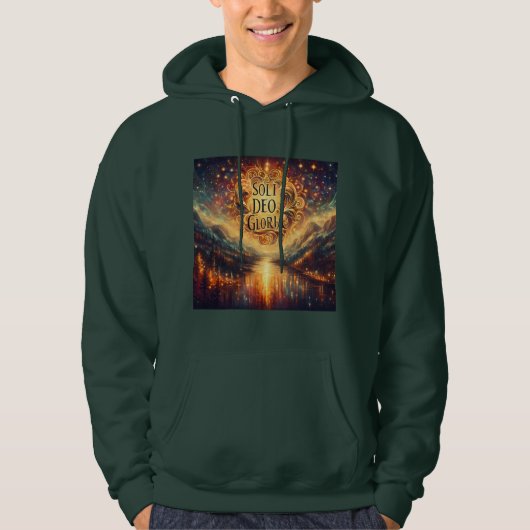 Soli Deo Gloria, Glory be to God Alone, Christelij Hoodie (Voorkant)