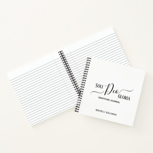 SOLI DEO GLORIA Personalized Gratitude Journal Notitieboek (Binnen)