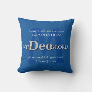 SOLI DEO GLORIA Personalized Keepomwille Afstudere Kussen