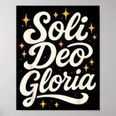 Soli Deo Gloria Reformed Christian Theology Design Poster (Voorkant)