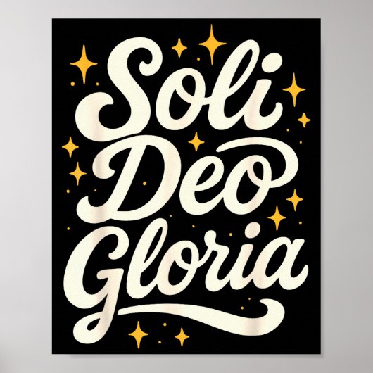 Soli Deo Gloria Reformed Christian Theology Design Poster (Voorkant)