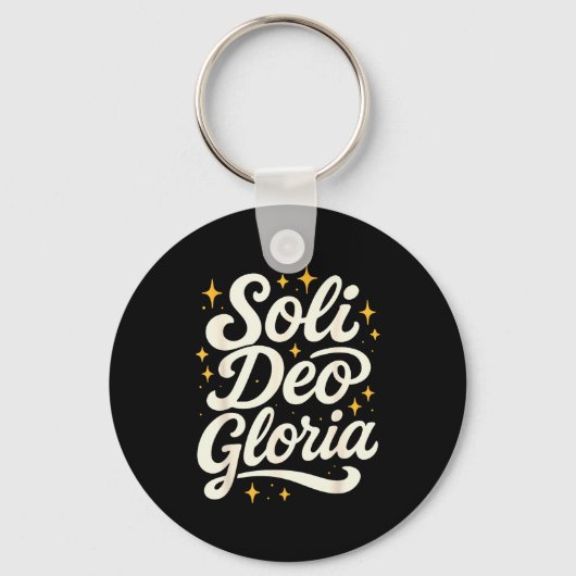 Soli Deo Gloria Reformed Christian Theology Design Sleutelhanger (Voorkant)