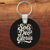 Soli Deo Gloria Reformed Christian Theology Design Sleutelhanger (Voorkant)