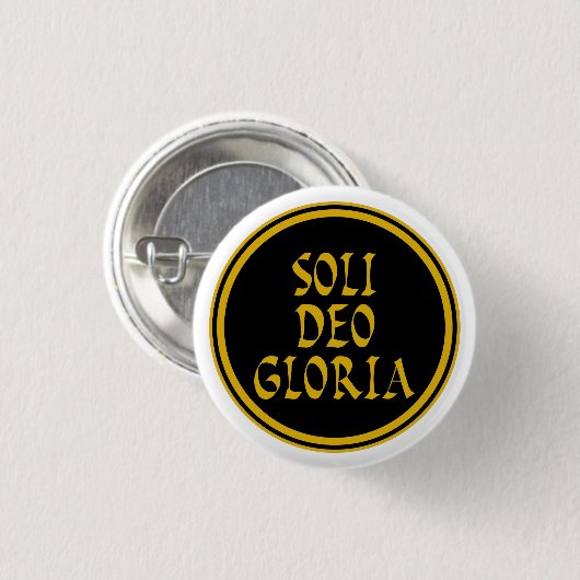 Soli Deo Gloria Ronde Button 3,2 Cm (Voorkant /achterkant)