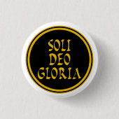 Soli Deo Gloria Ronde Button 3,2 Cm (Voorkant)