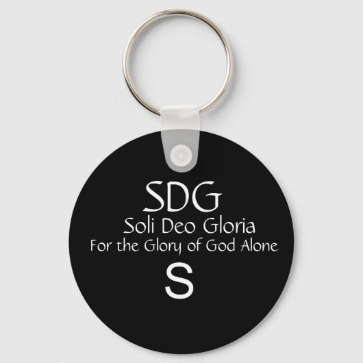 Soli Deo Gloria Sleutelhanger (Voorkant)