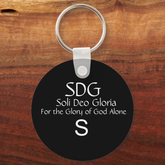 Soli Deo Gloria Sleutelhanger (Voorkant)