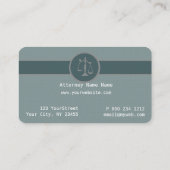 Solicitor Dose of Luxe Blue Attorney Lawyer Visitekaartje (Achterkant)