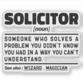 Solicitor zelfstandig naamwoord definitie cool adv sticker (Voorkant)