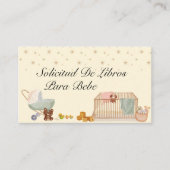 Solicitud de libro para bebe, verzoek om boeking informatiekaartje (Voorkant)