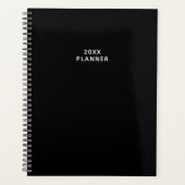 Solid All Black Custom 2024 2025 Planner (Voorkant)
