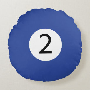 Solid and Stripe Billiard Balls #2 verzamelen alle Rond Kussen