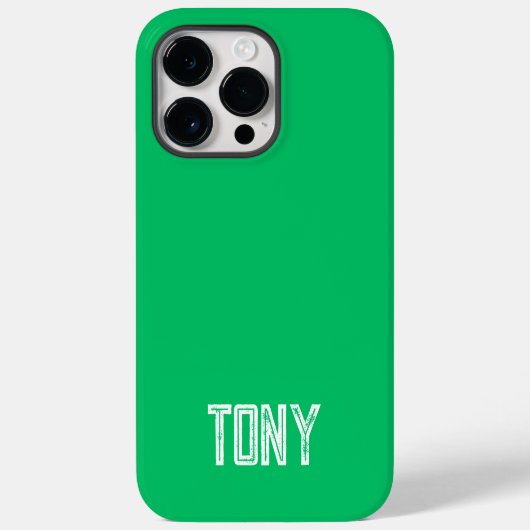 Solid Apple Green Custom Name Monogram Case-Mate iPhone Case (Achterkant)