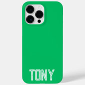 Solid Apple Green Custom Name Monogram Case-Mate iPhone Case (Achterkant)