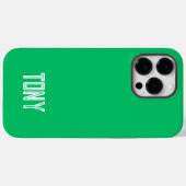 Solid Apple Green Custom Name Monogram Case-Mate iPhone Case (Achterkant (horizontaal))