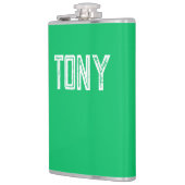 Solid Apple Green Custom Name Monogram Heupfles (Links)