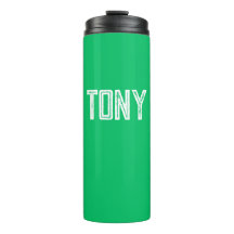 Solid Apple Green Custom Name Monogram