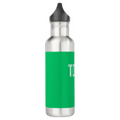 Solid Apple Green Custom Name Monogram Waterfles (Links)