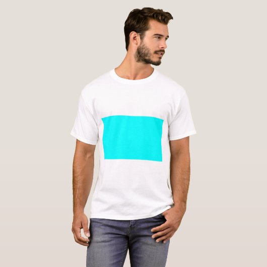 Solid Aqua Blue T-shirt (Voorkant volledig)