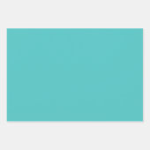 Solid aqua sky turquoise inpakpapier vel (Voorkant)